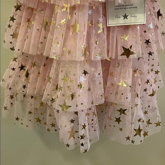 PETITE HAIlEY Layered Star Pink  Ruffle Dress size Childs 5 - Picture 3 of 5